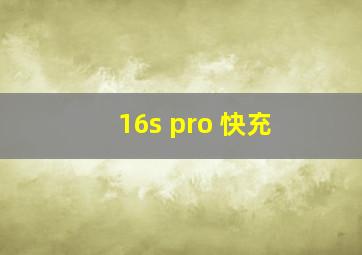 16s pro 快充